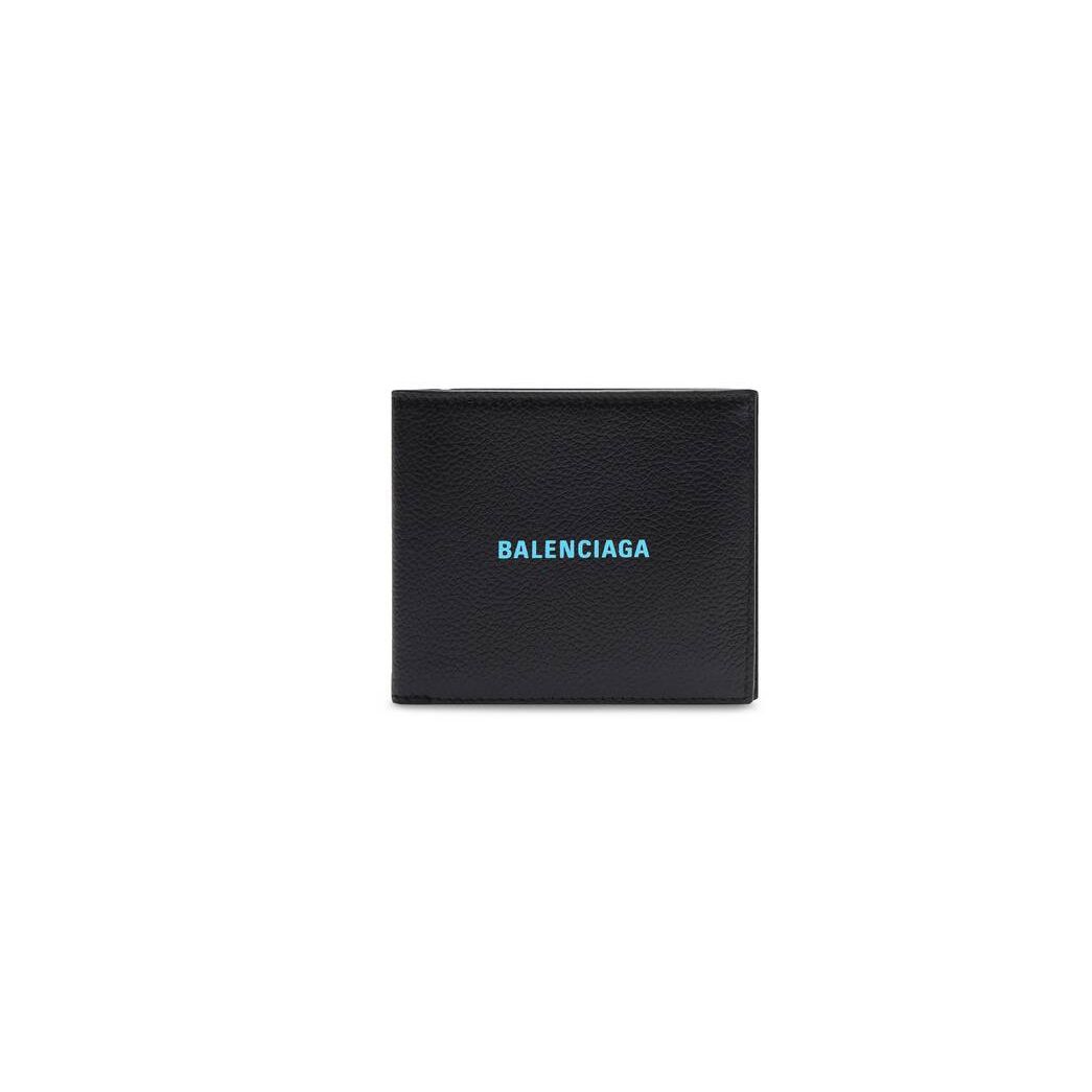 Men\'s Balenciaga Cash Square Folded Wallets Black | 8517EXNSF