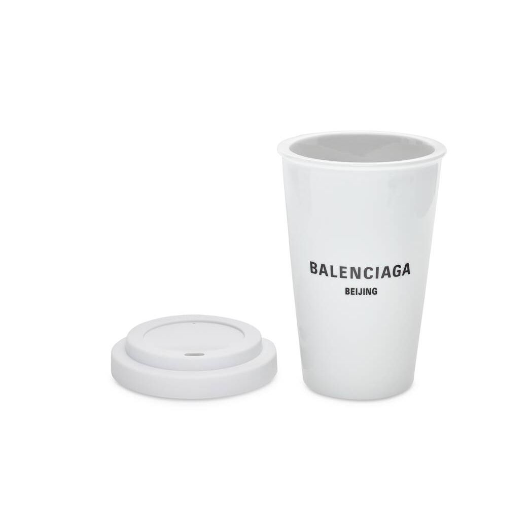 Men's Balenciaga Cities Beijing Cup Equipment White | 3781LXQKH