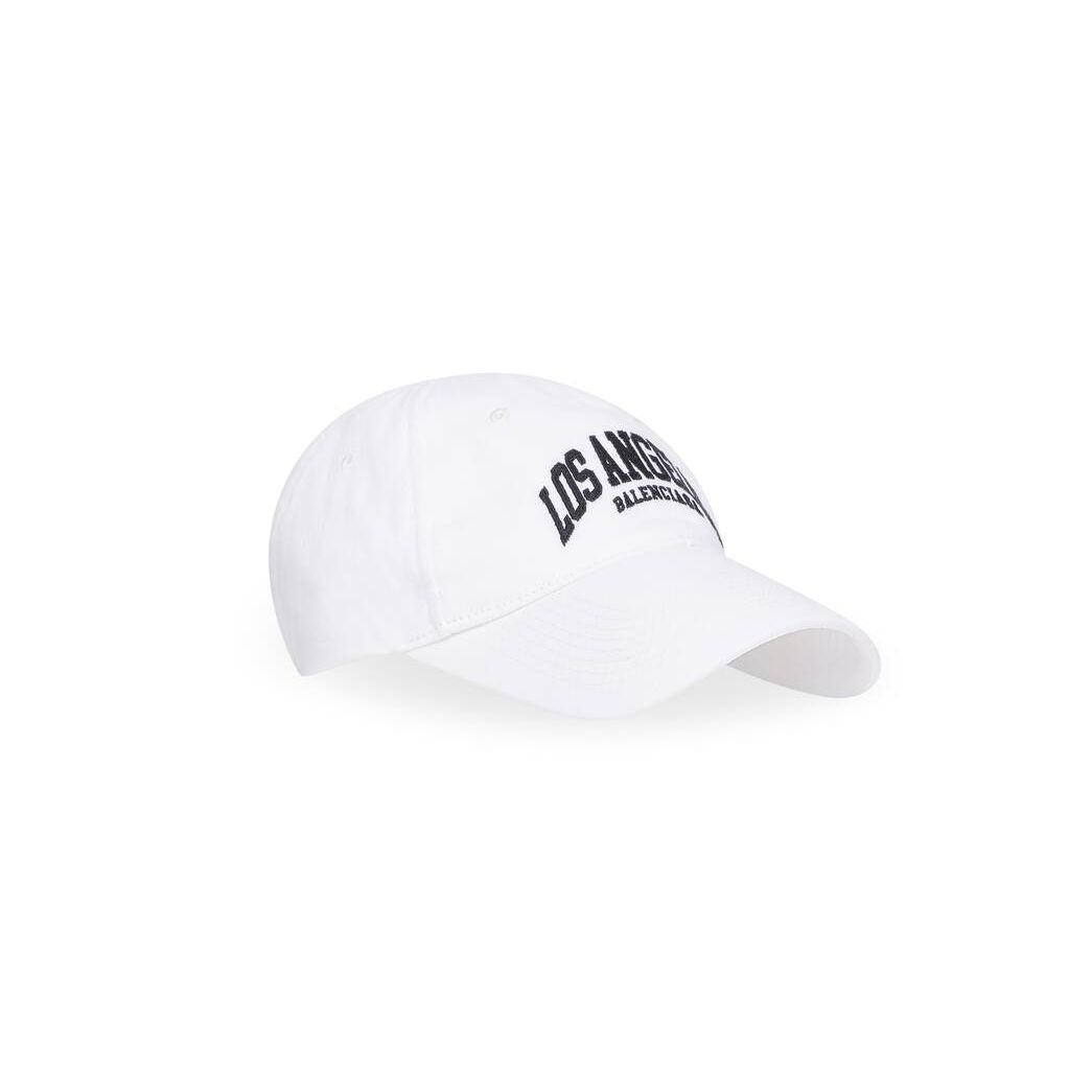 Men's Balenciaga Cities Los Angeles Caps White | 0627GZKHA