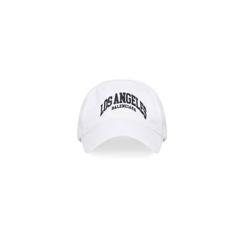 Men's Balenciaga Cities Los Angeles Caps White | 0627GZKHA