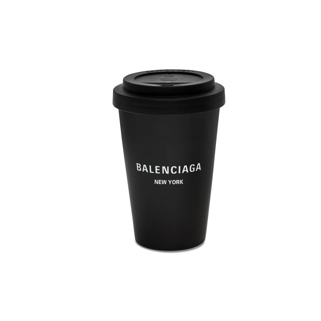 Men\'s Balenciaga Cities New York Cup Equipment Black | 3157OGKZR