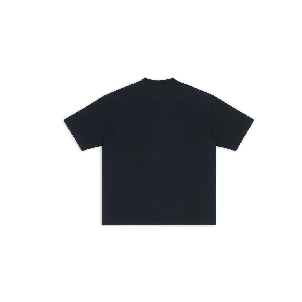 Men's Balenciaga Cities New York Medium Fit T Shirts Black | 3568TNLFC