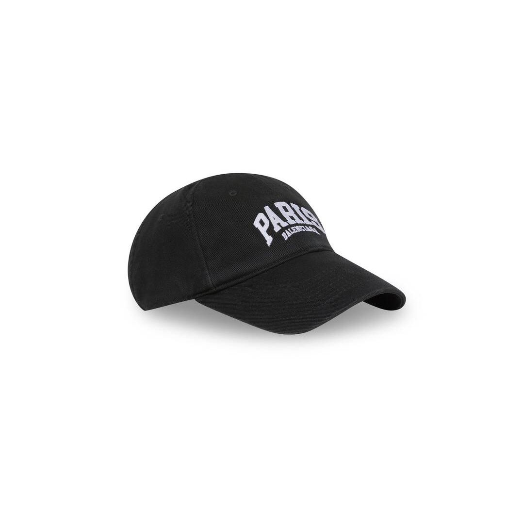 Men's Balenciaga Cities Paris Caps Black | 7065PZEMA