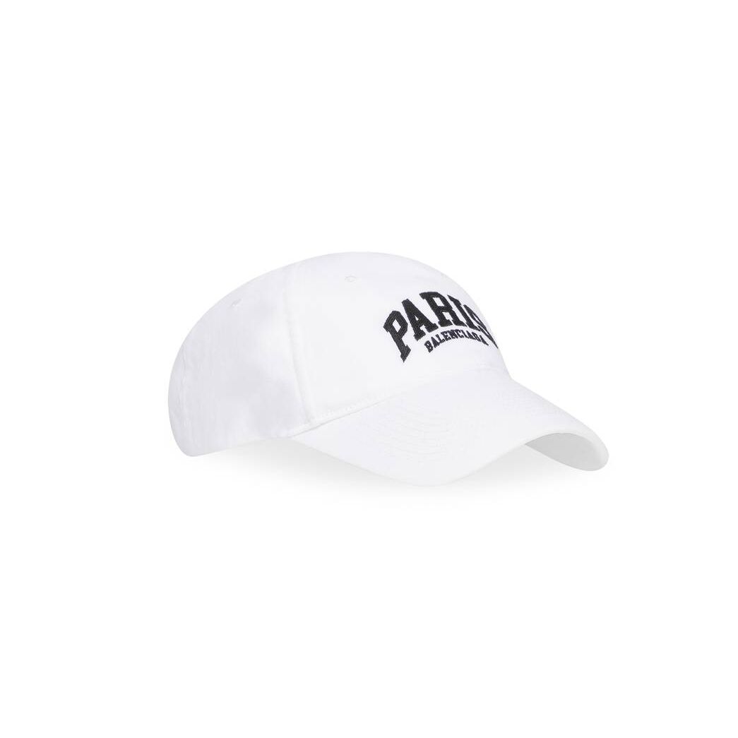 Men's Balenciaga Cities Paris Caps White | 5243QMHUJ