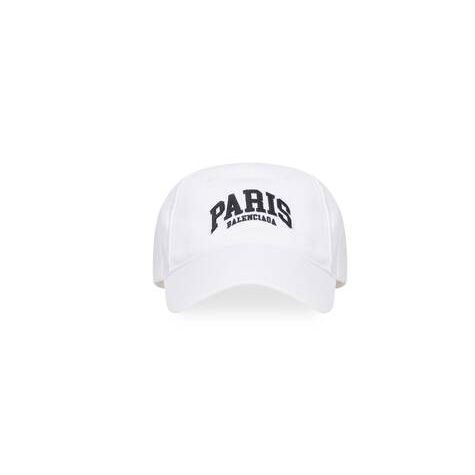 Men's Balenciaga Cities Paris Caps White | 5243QMHUJ