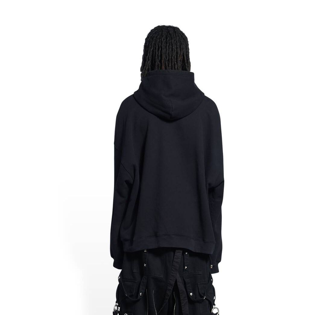 Men's Balenciaga Cities Paris Wide Fit Hoodie Black | 6904ZPYEM