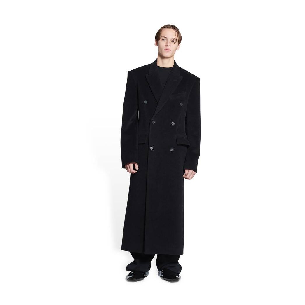 Men\'s Balenciaga Classic Coat Jackets Black | 6945XGNSZ