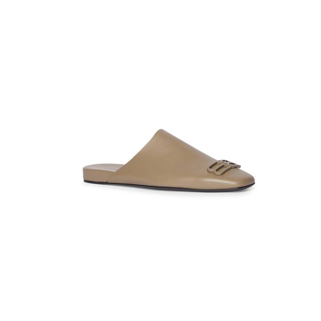 Men's Balenciaga Cosy Bb Icon Mule Sandals Beige | 2318ZACXS