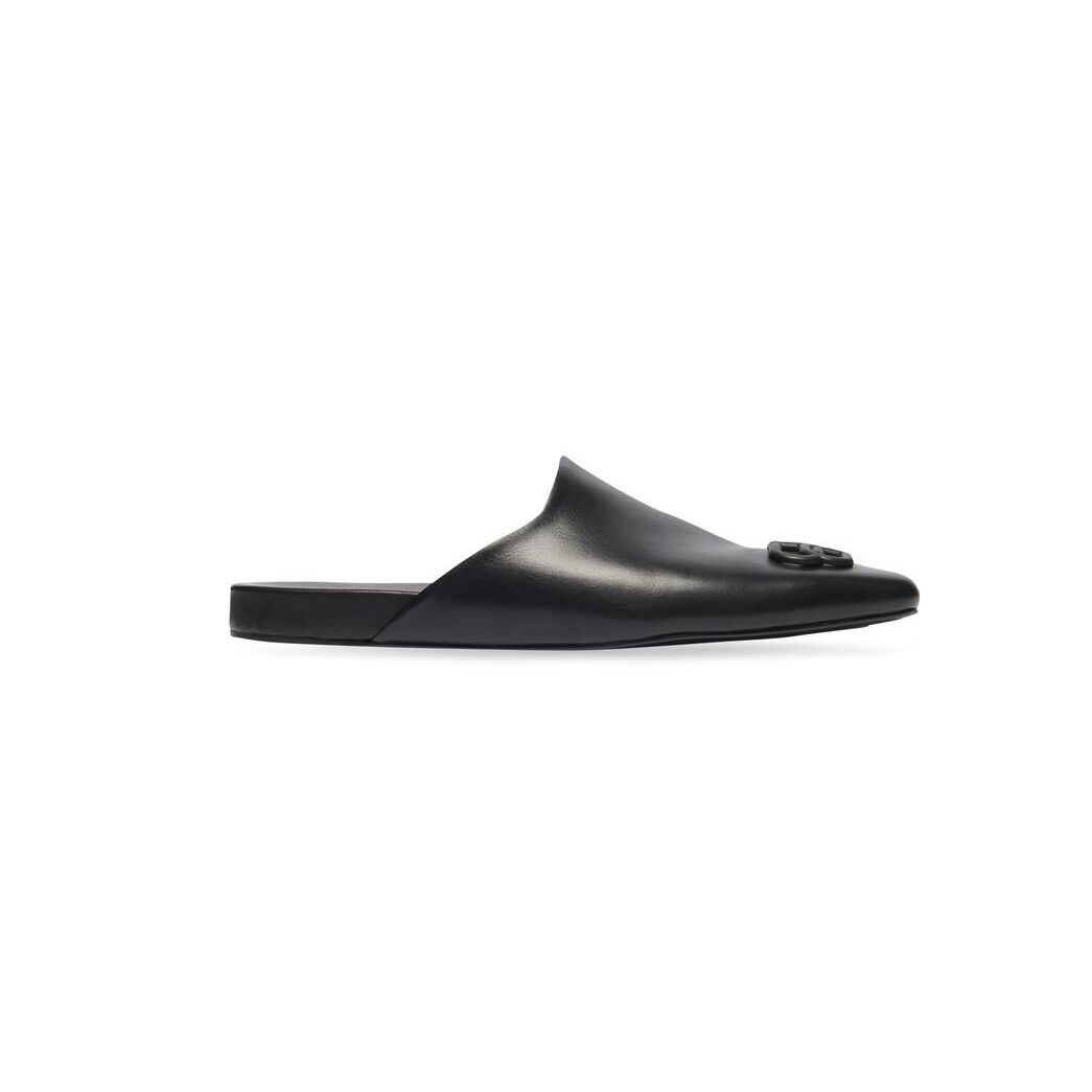 Men\'s Balenciaga Cosy Bb Mule Sandals Black | 2180NORAG