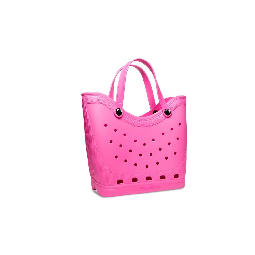 Men's Balenciaga Crocs Large Tote Bags Pink | 4218ESLIT