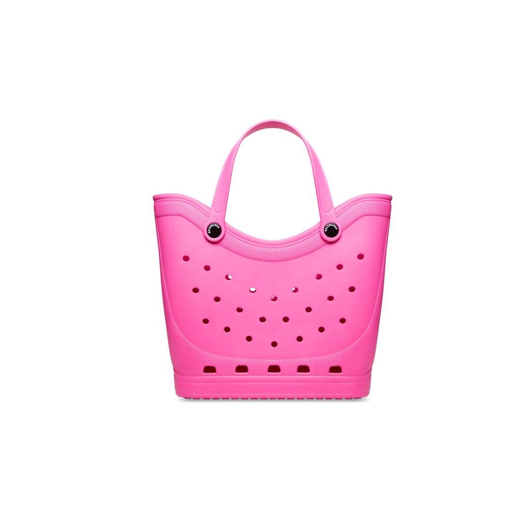 Men's Balenciaga Crocs Large Tote Bags Pink | 4218ESLIT