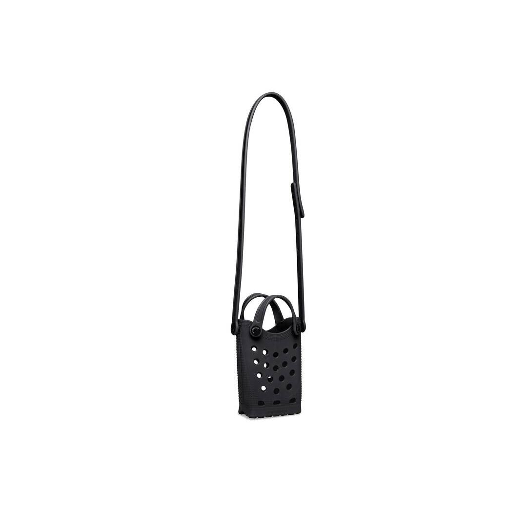 Men's Balenciaga Crocs Phone Holder Strap Mini Bag Black | 1098TNFGL