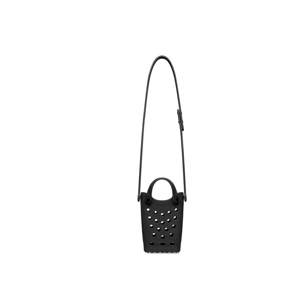 Men\'s Balenciaga Crocs Phone Holder Strap Mini Bag Black | 1098TNFGL