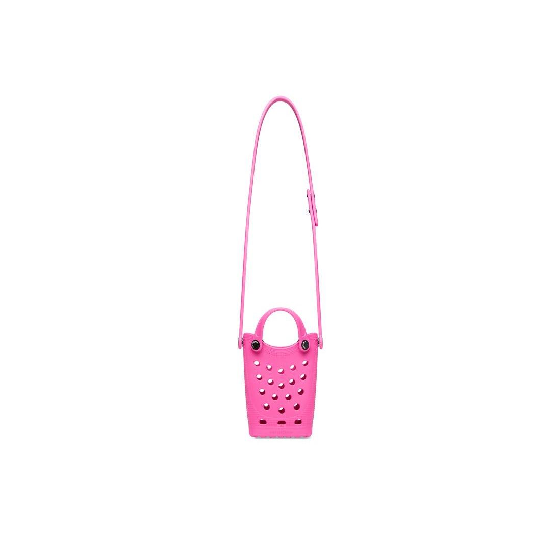 Men\'s Balenciaga Crocs Phone Holder Strap Mini Bag Pink | 7068BPEFR