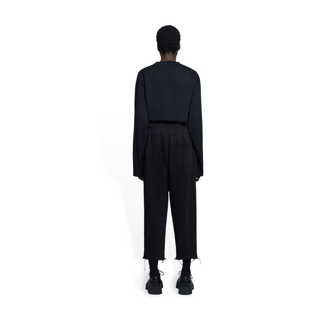 Men's Balenciaga Cropped Sweatpants Pants Black | 5469ZXHRU