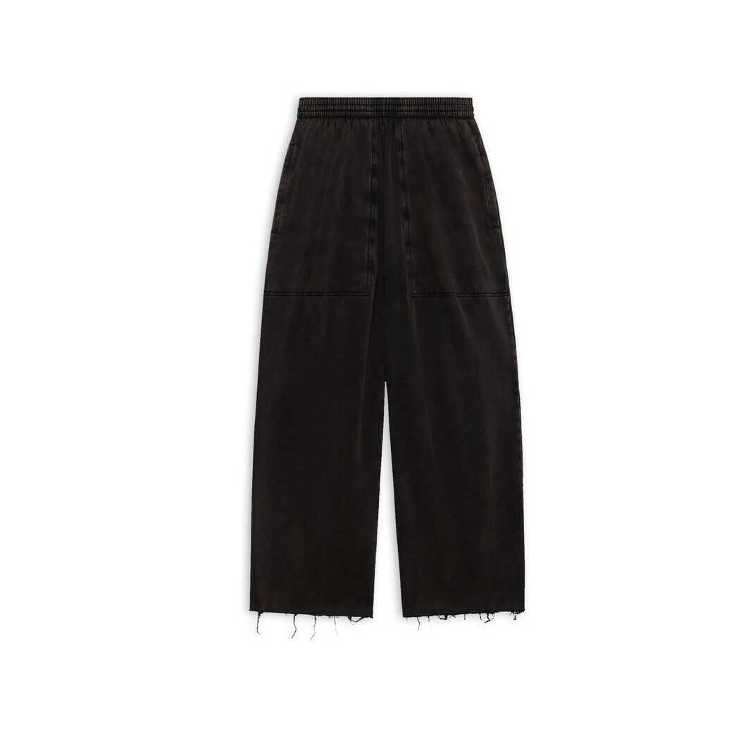 Men's Balenciaga Cropped Sweatpants Pants Black | 5469ZXHRU