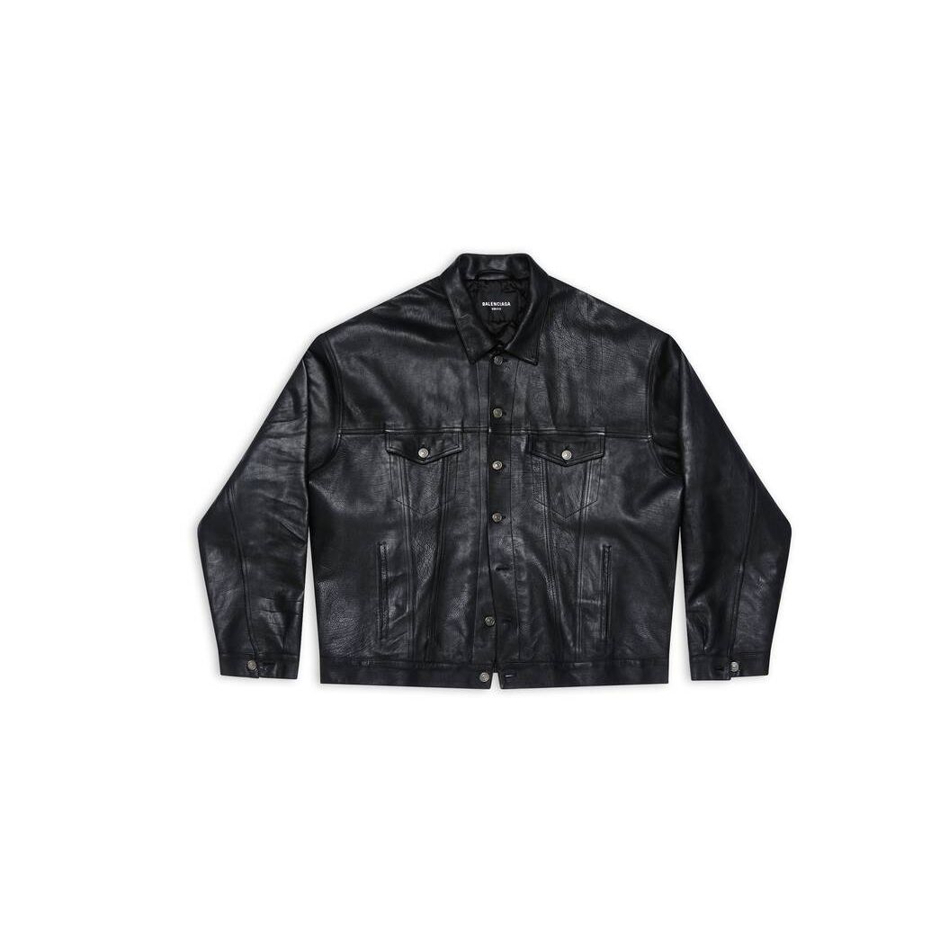 Men's Balenciaga Denim Style Jackets Black | 2708GJRYV