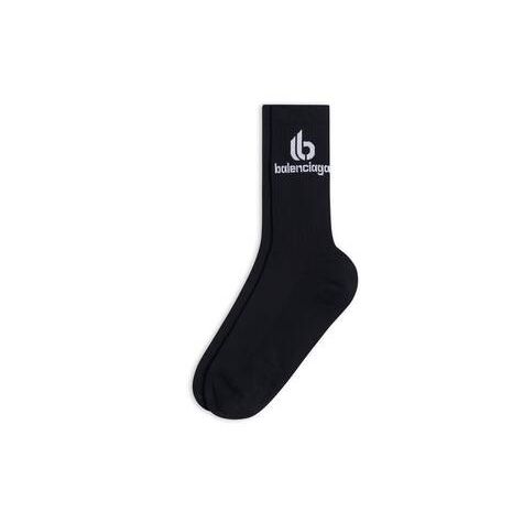 Men's Balenciaga Double B Socks Black | 4697CVKZD