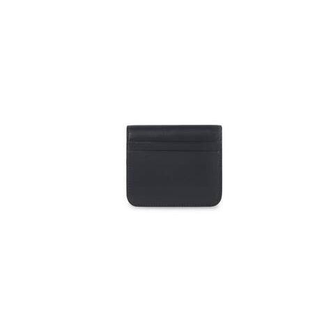 Men's Balenciaga Essential Flap Coin And Card Holder Wallets Black | 2710CYBSU