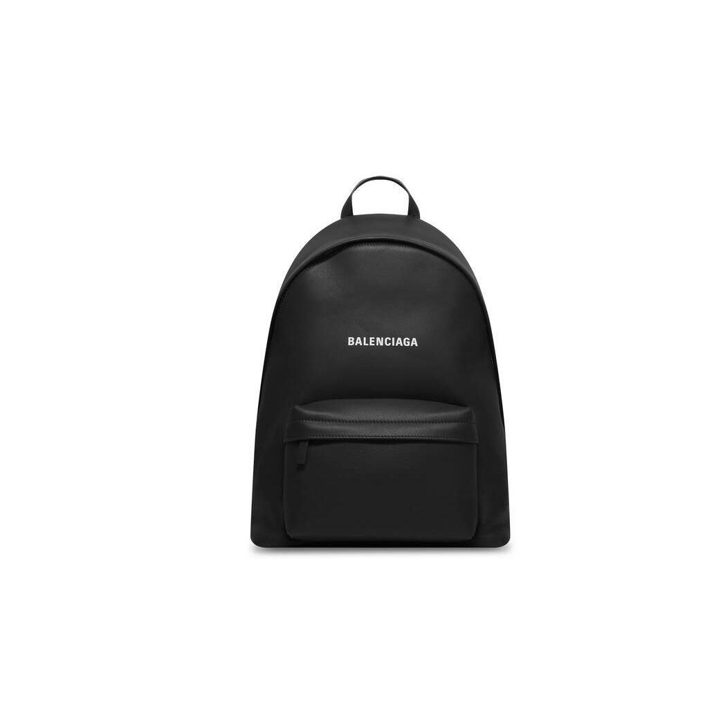 Men's Balenciaga Everyday Backpacks Black | 6527XFGKV