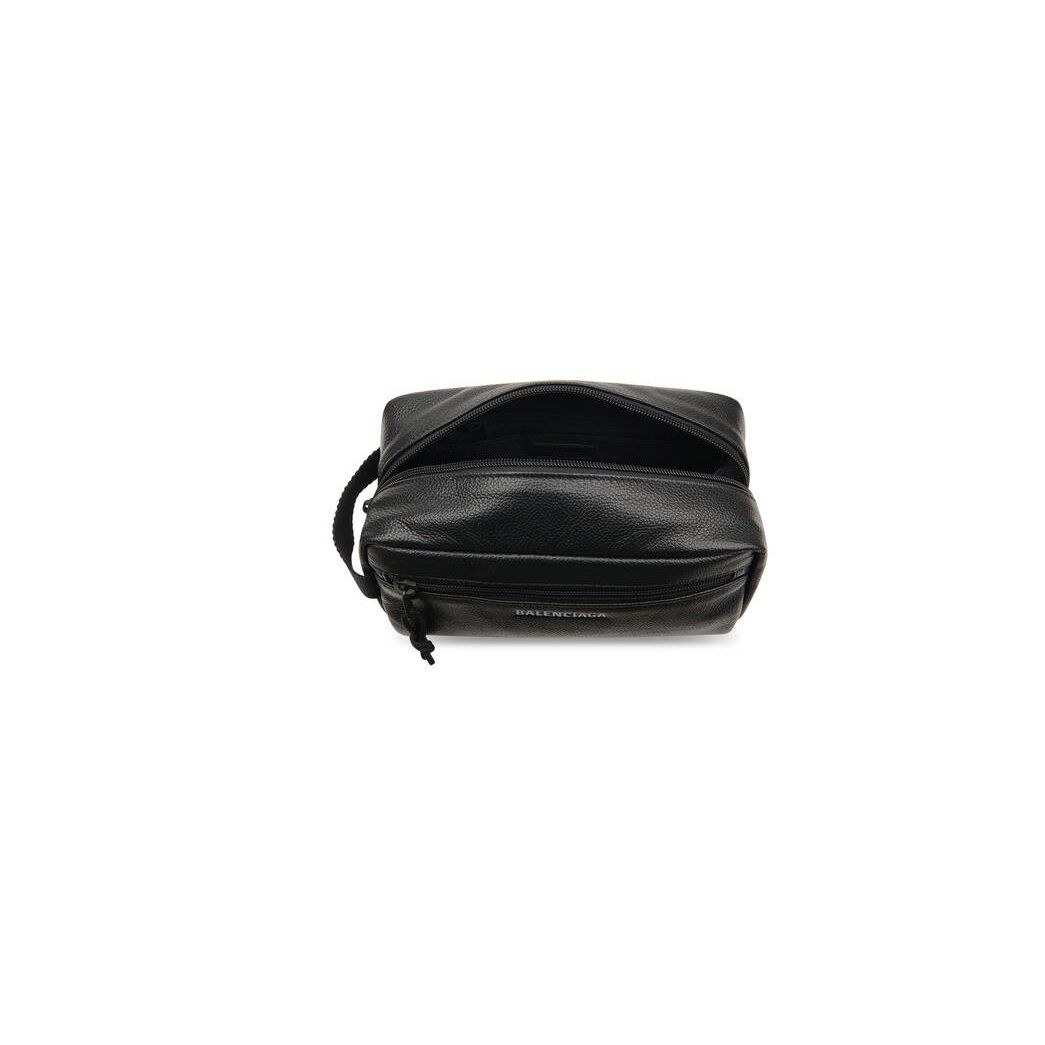 Men's Balenciaga Explorer Toiletry Pouch Equipment Black | 2174ATNVG