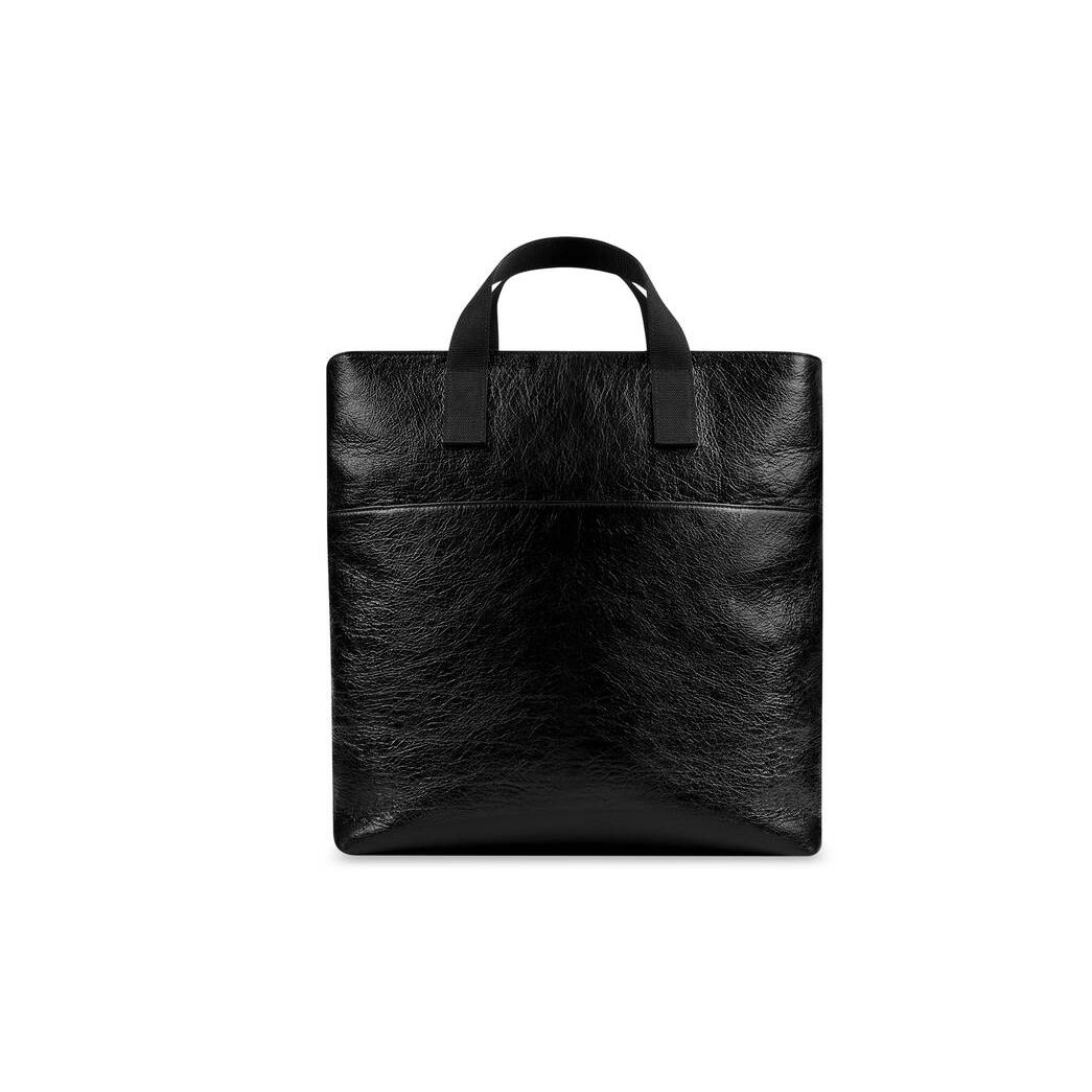 Men's Balenciaga Explorer With Strap Tote Bags Black | 1504LVAPI