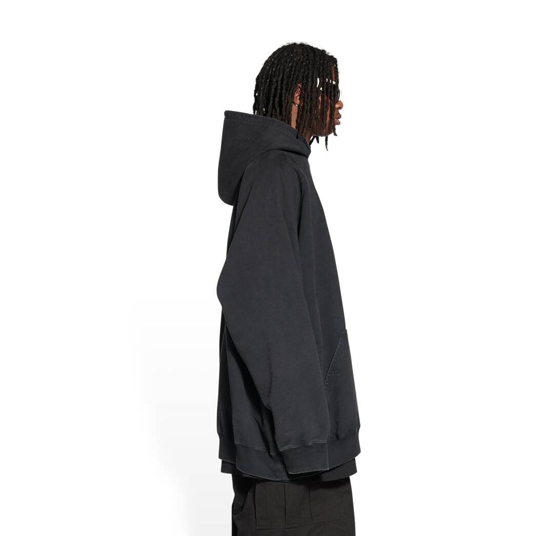 Men's Balenciaga Fashion Institute Oversized Hoodie Black | 0891YAXGD