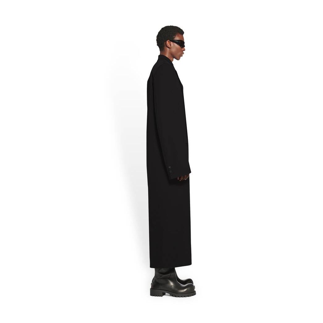 Men's Balenciaga Fitted Coat Jackets Black | 4312WOHZI