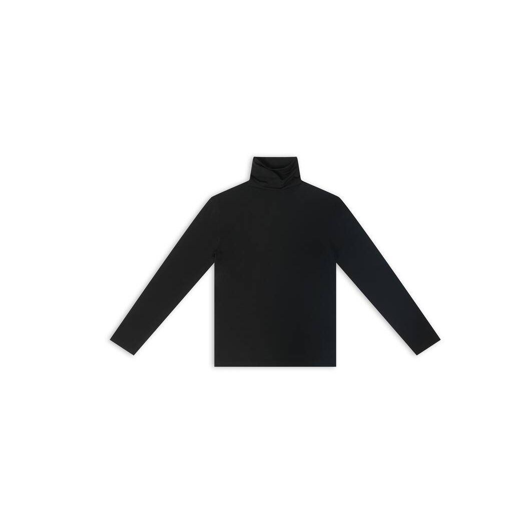 Men's Balenciaga Fitted Turtleneck Knitwear Black | 7350YLSDW