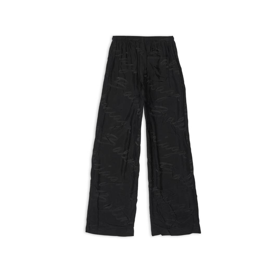 Men's Balenciaga Handwritten Pyjama Pants Black | 7634PUCDN