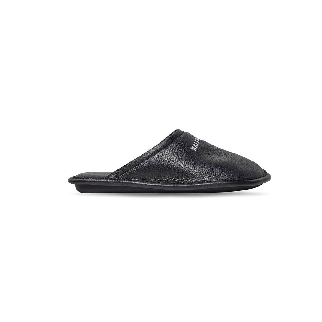 Men\'s Balenciaga Home Mule Sandals Black | 7401OKTGA