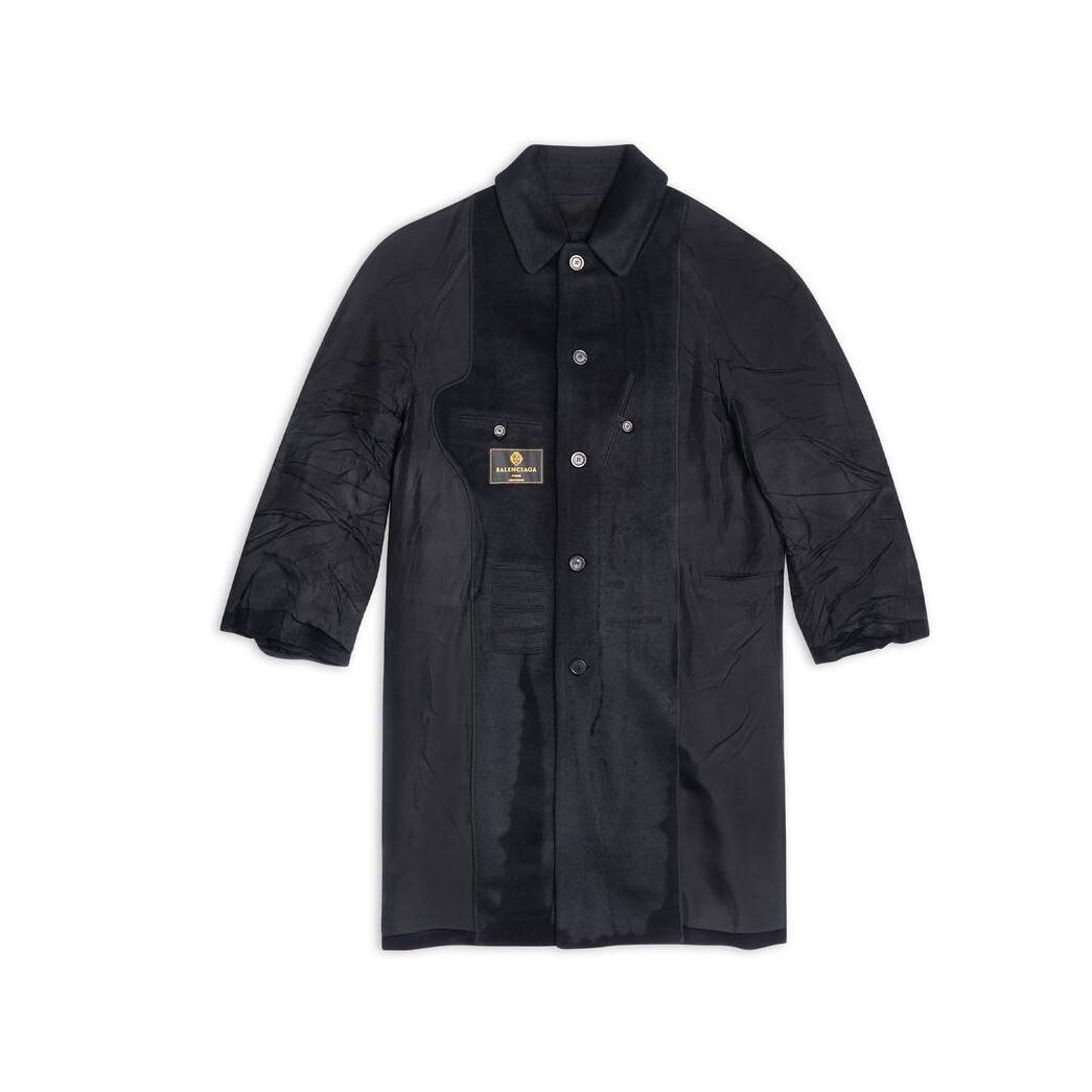 Men's Balenciaga Inside Out Carcoat Jackets Black | 0593BNJHF