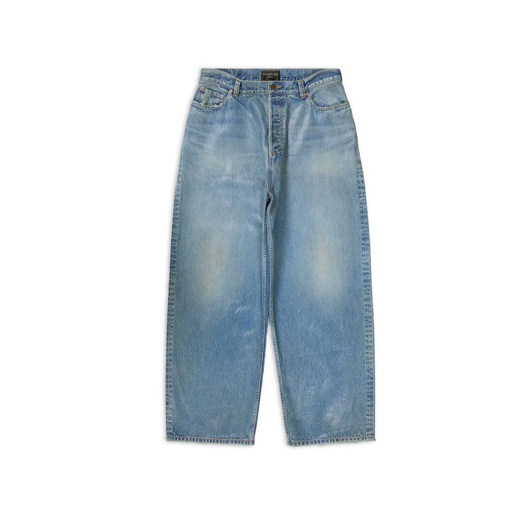 Men's Balenciaga Large Baggy Jeans Pants Blue | 8075OKATB