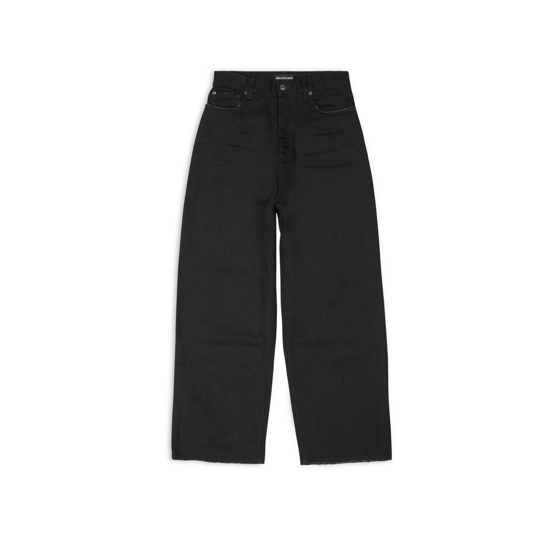 Men\'s Balenciaga Large Baggy Pants Black | 1283NJZYK