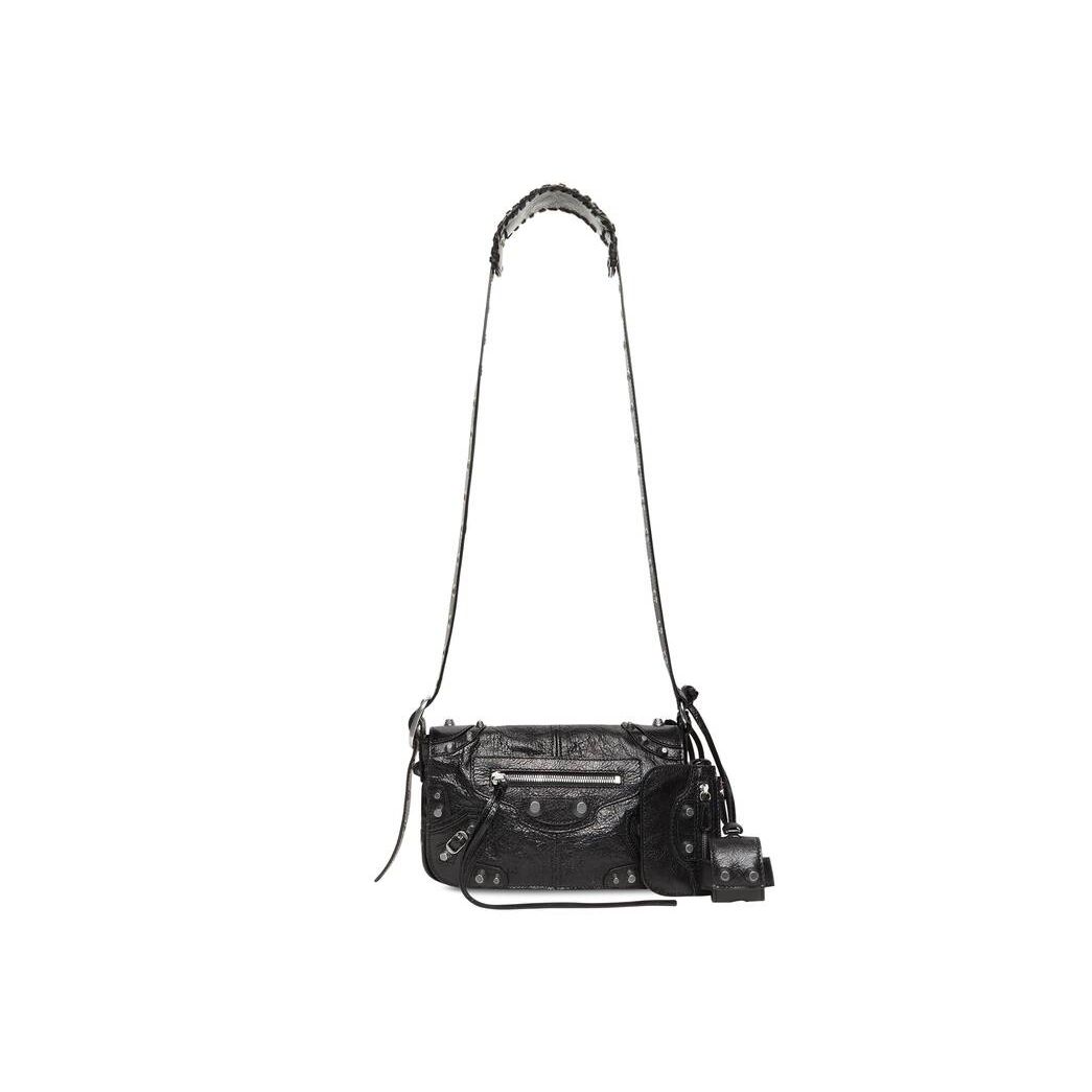 Men's Balenciaga Le Cagole Xs Flap Crossbody Bags Black | 2684ADOSP