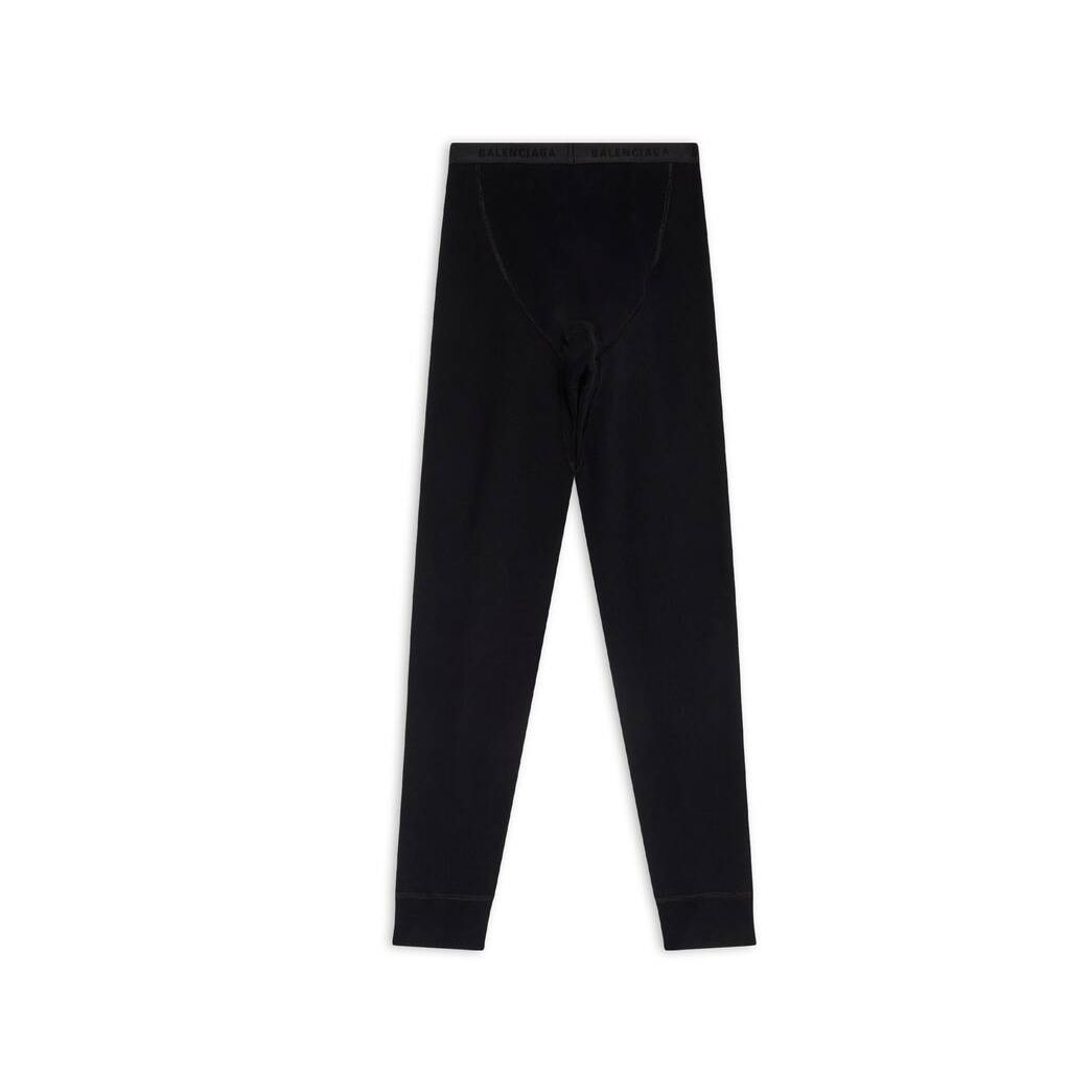 Men's Balenciaga Leg Stretch Knee Leggings Pants Black | 2193WVTXZ