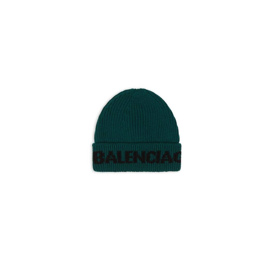 Men\'s Balenciaga Logo Caps Green | 5604QCNDB