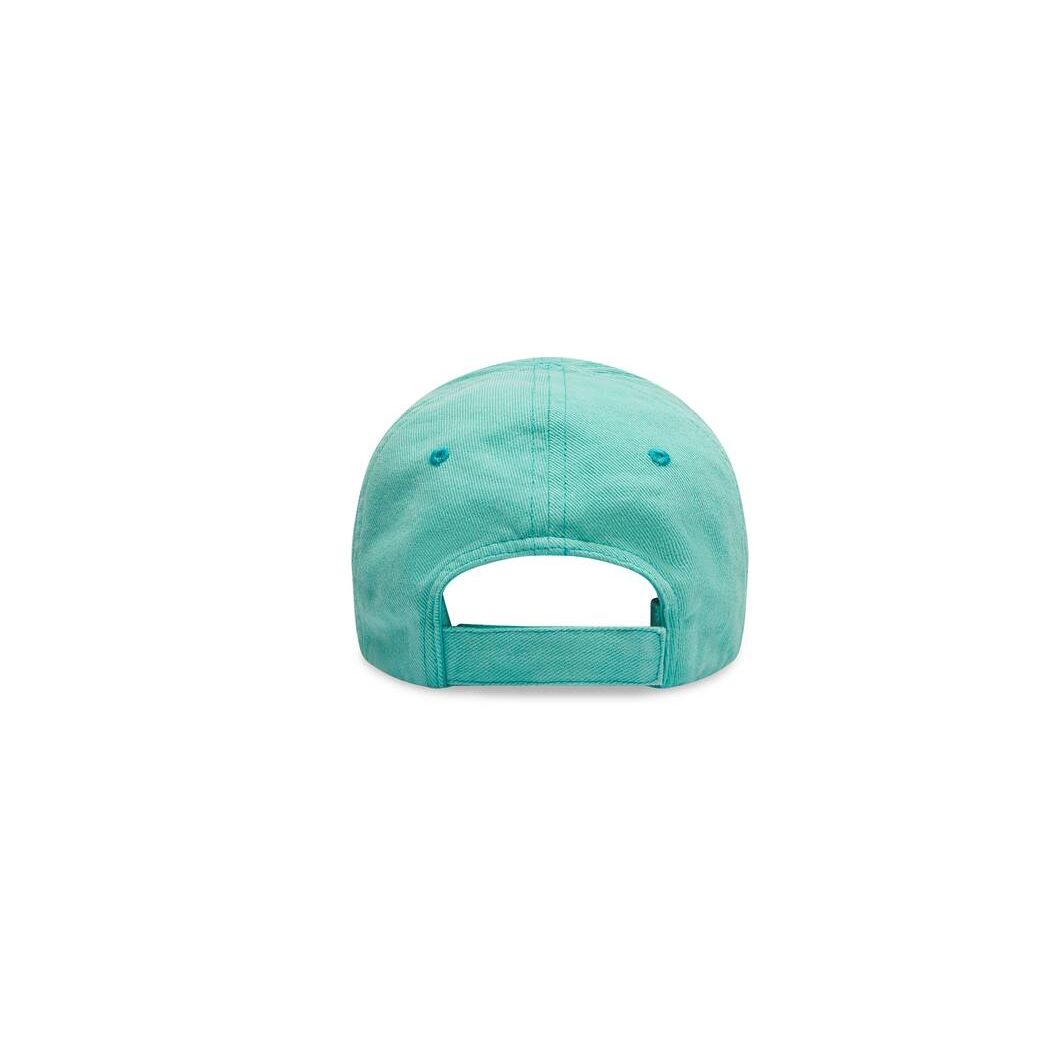 Men's Balenciaga Logo Front Caps Green | 8907HPMFI