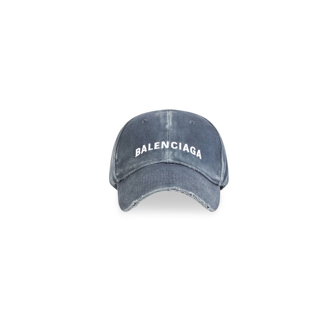 Men\'s Balenciaga Logo Front Caps Grey | 2081LBFQM