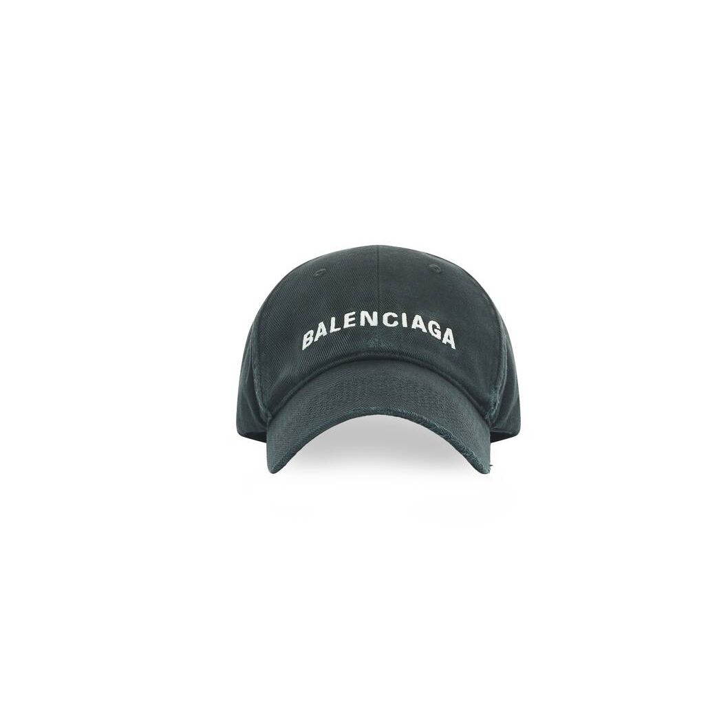 Men\'s Balenciaga Logo Front Glow The Caps Black | 9356PELWQ