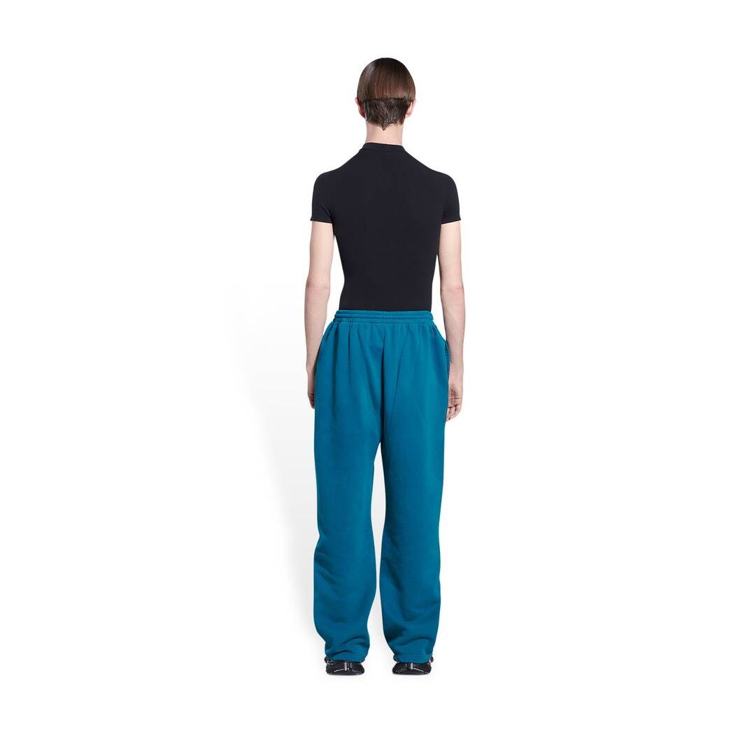 Men's Balenciaga Logo Jogging Pants Indigo | 8203VGNKI