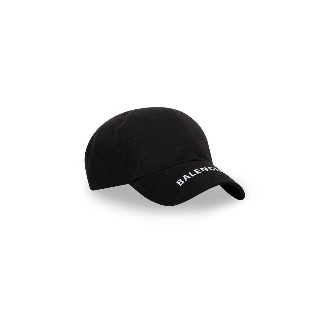 Men's Balenciaga Logo Visor Caps Black | 4271VWEFR