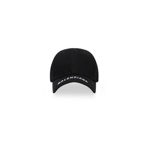 Men's Balenciaga Logo Visor Caps Black | 4271VWEFR