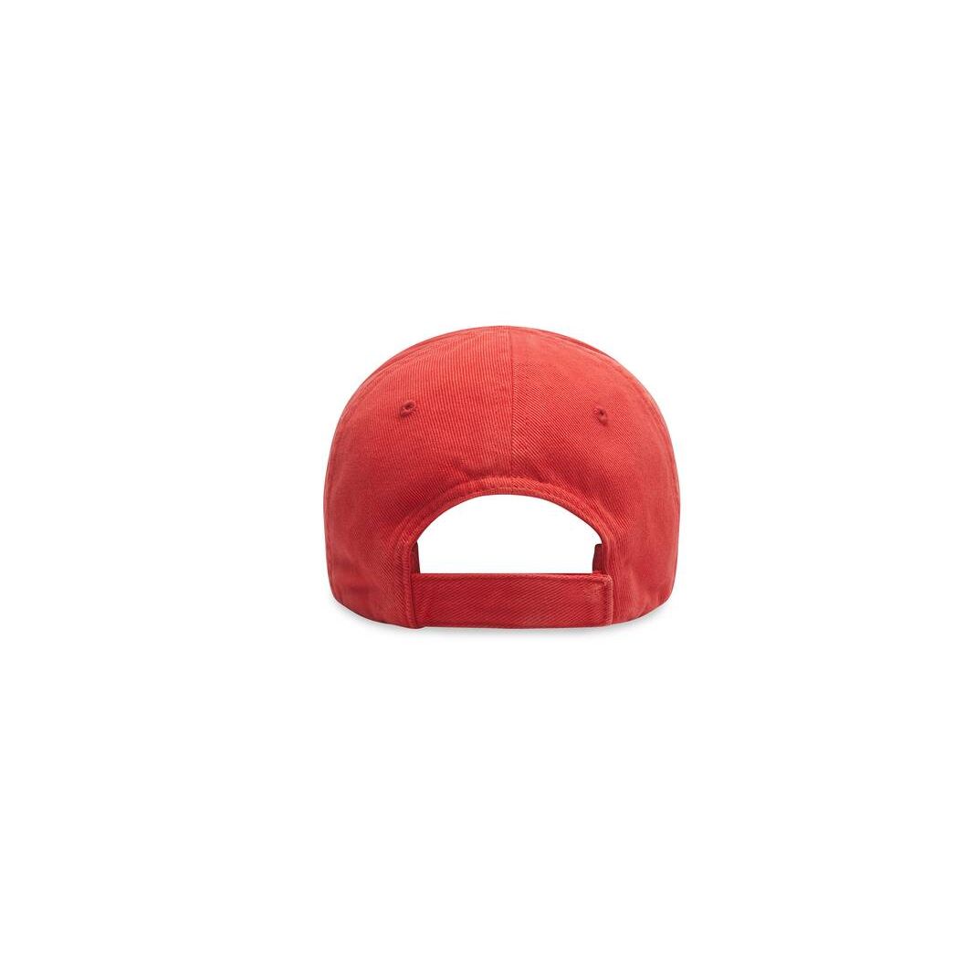 Men's Balenciaga Logo Visor Caps Red | 4298BGKIP