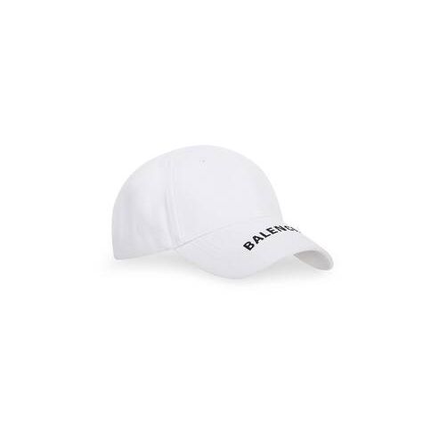 Men's Balenciaga Logo Visor Caps White | 6981CUDET