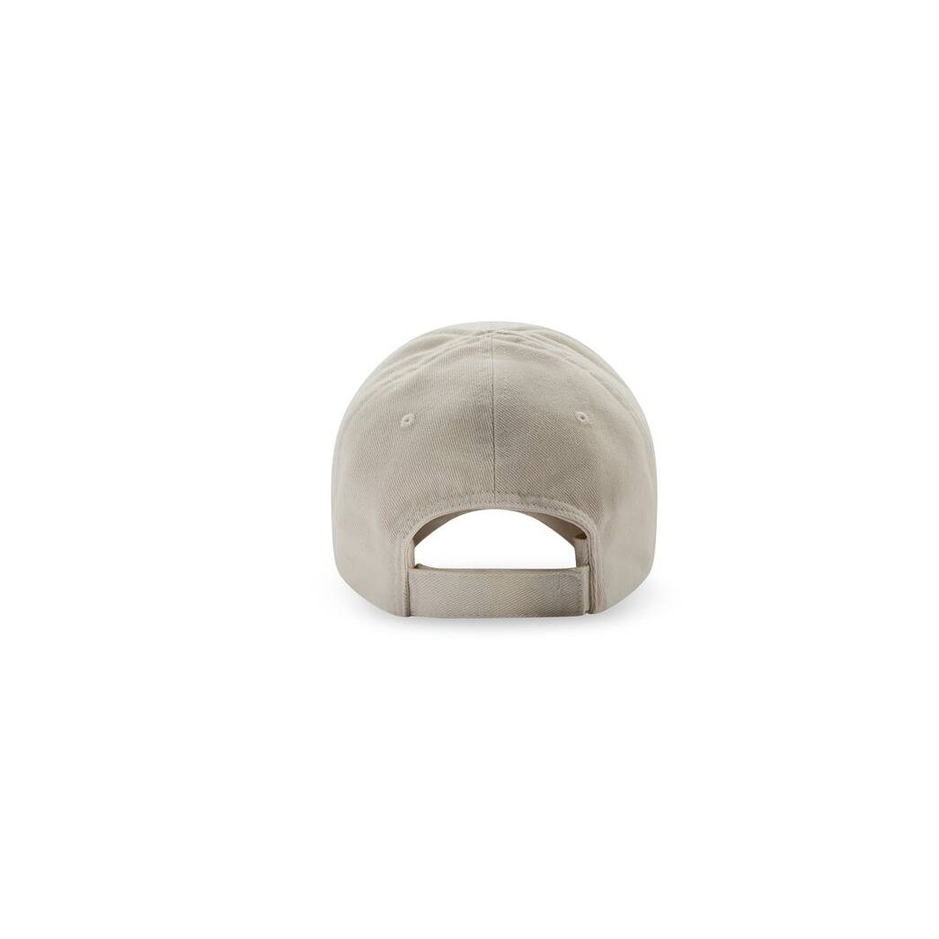 Men's Balenciaga Logo Visor Caps White | 7356YJICX