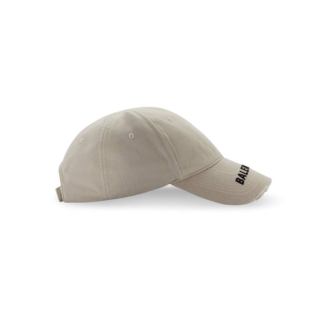 Men's Balenciaga Logo Visor Caps White | 7356YJICX