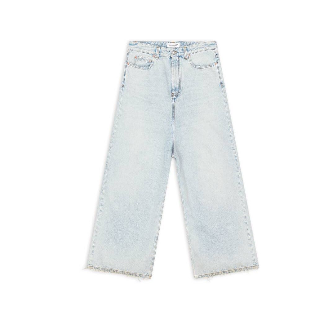 Men's Balenciaga Low Crotch Jeans Pants Light Blue | 2765UIJGB