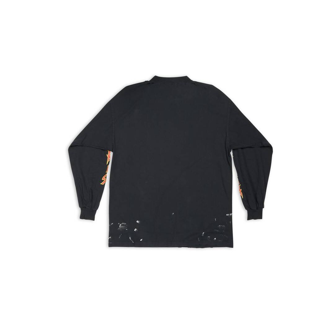 Men's Balenciaga Metal Long Sleeve T Shirts Black | 8094SGCNW