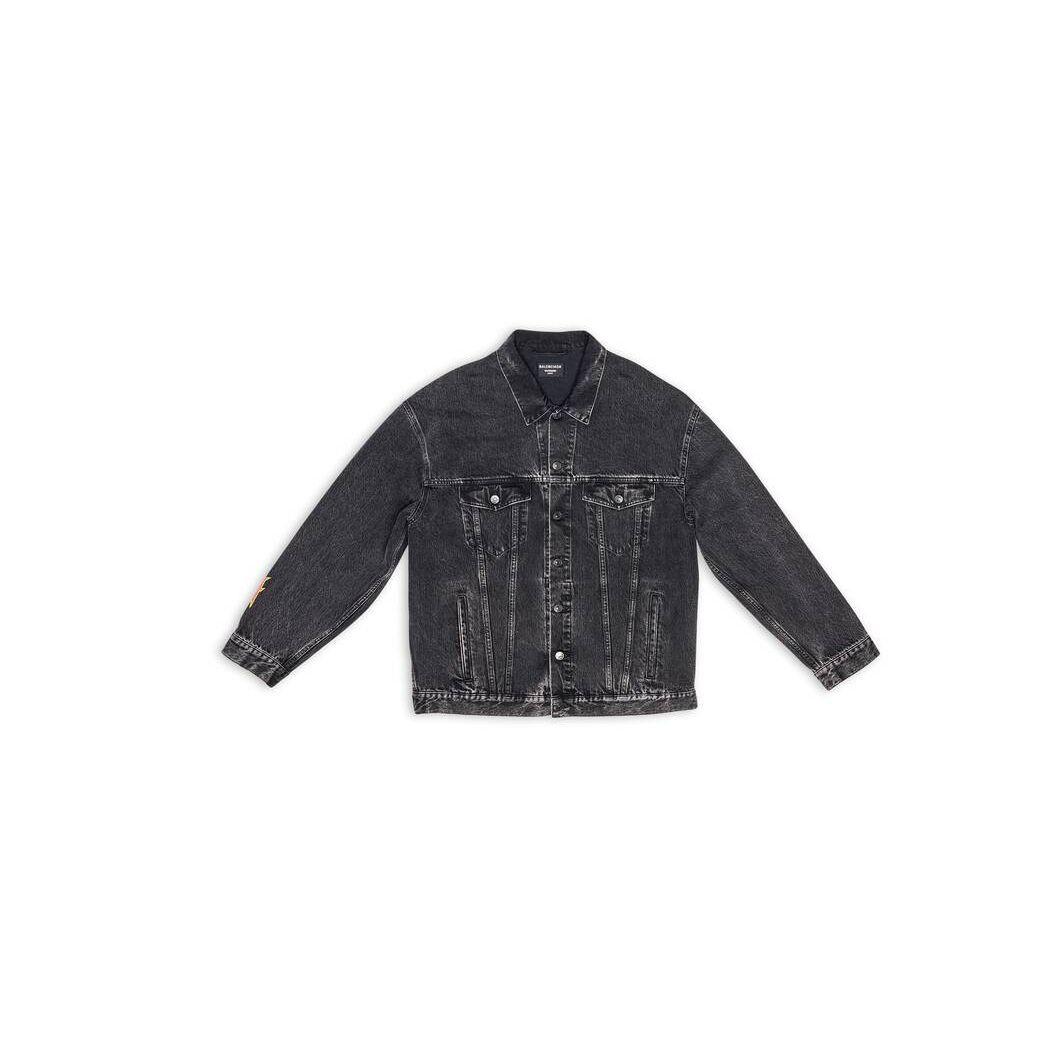 Men's Balenciaga Metal Oversized Jackets Black | 0387QGIND